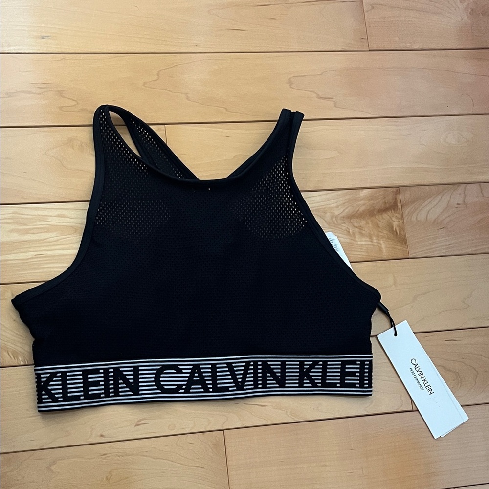 Calvin Klein Mesh Black Sports Bra
